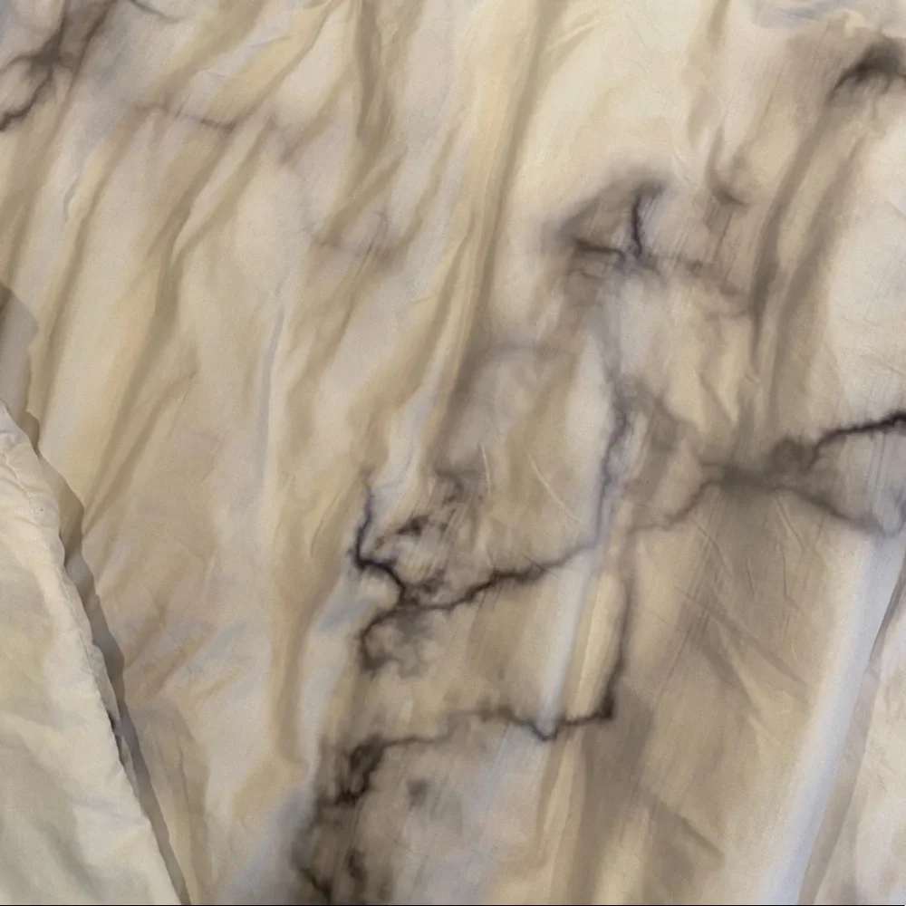 Society6 white marble duvet cover